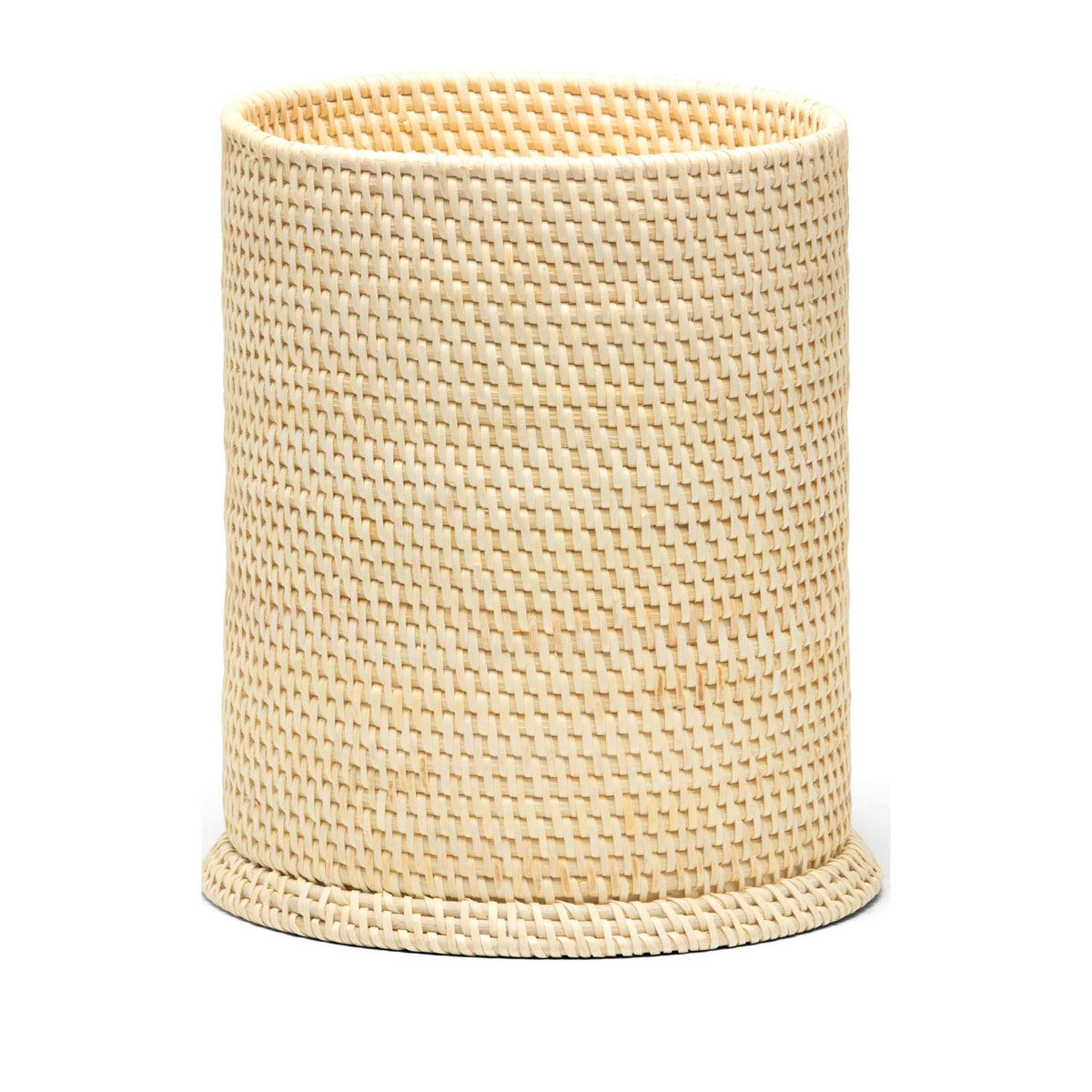 Dalton Round Wastebasket, Cream