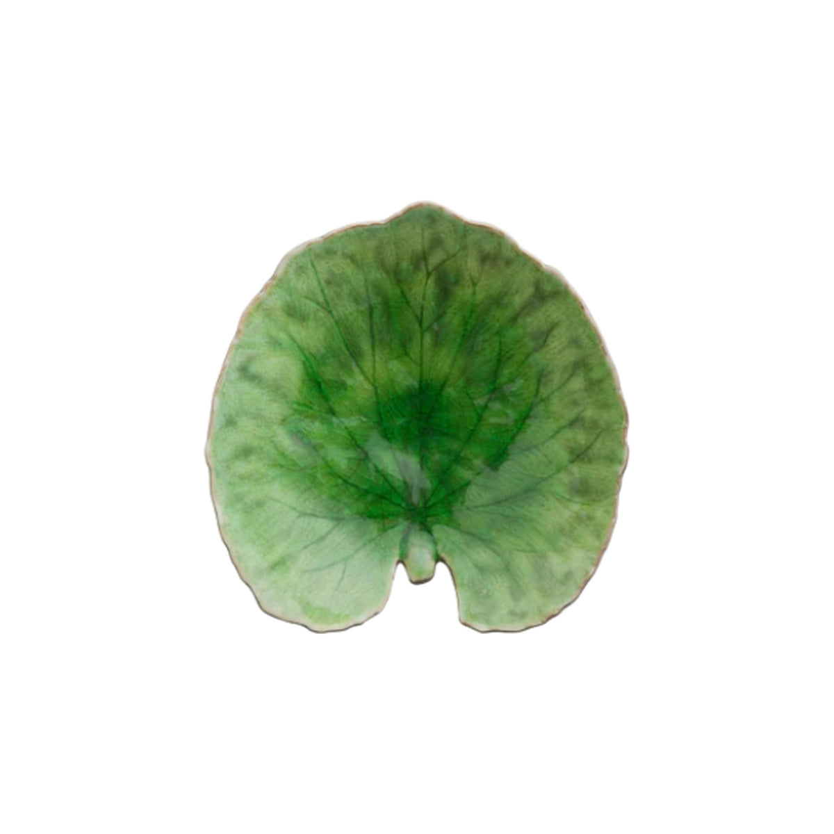 Riviera Alchemille Leaf Plate, shown alone on a white background