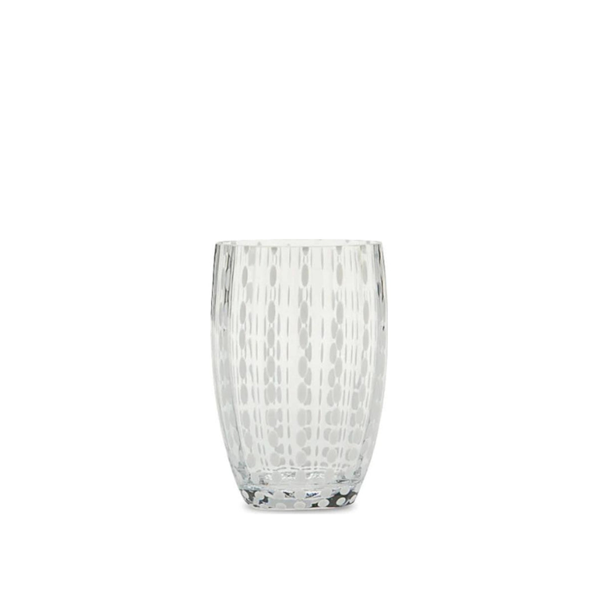 Single Perle White Tumbler, shown alone on a white background