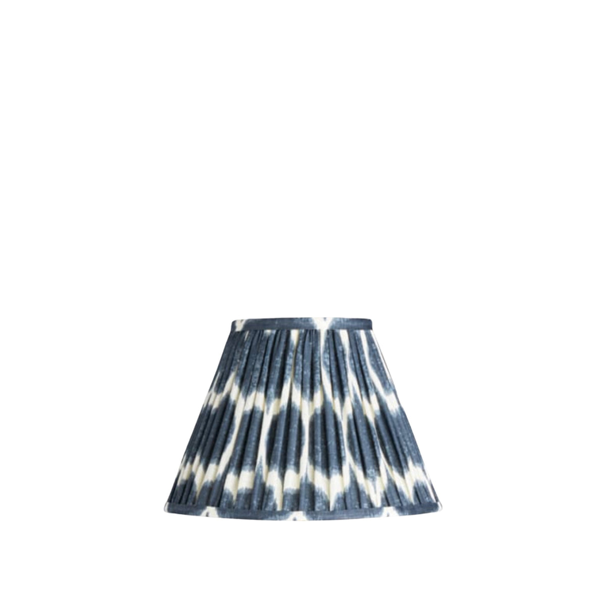 10 Empire Ikat Linen Shade, Navy Yoda for Rechargeable Lights, shown on a white background