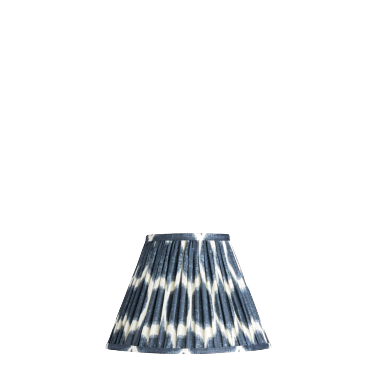 10" Empire Ikat Linen Shade, Navy Yoda for Rechargeable Lights on white