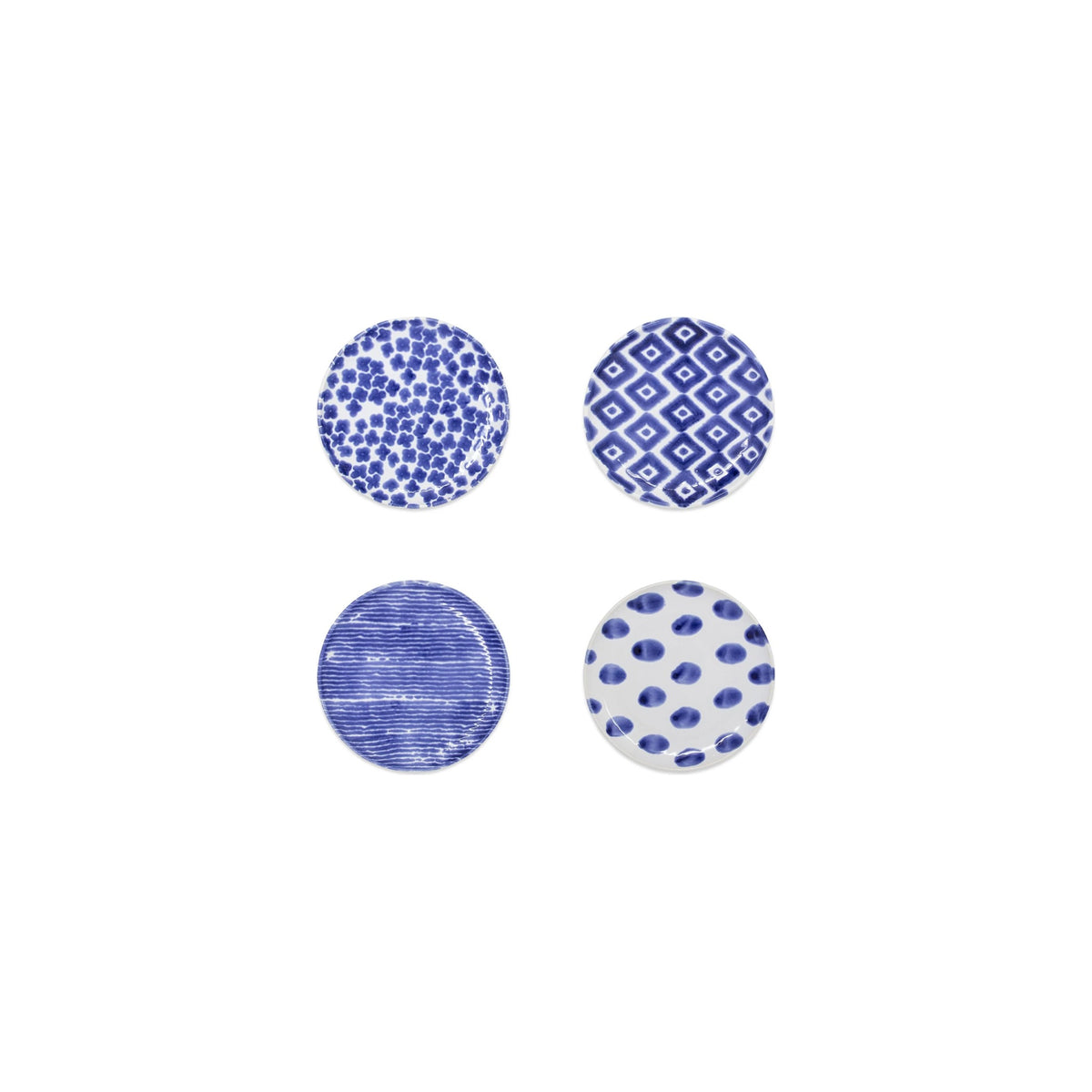Santorini Cocktail Plate Set of 4, shown on a white background
