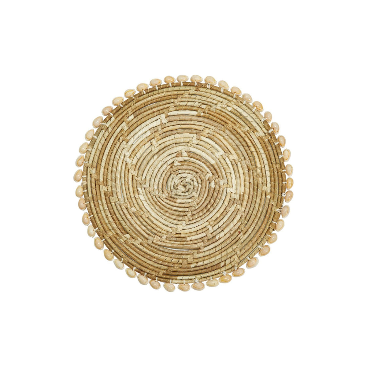 Pandan & Seashells Placemat, shown on a white background