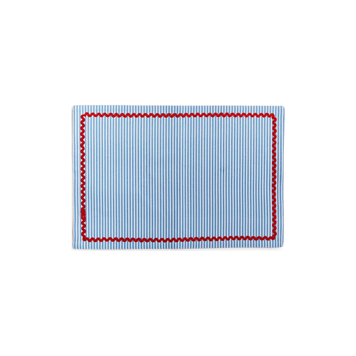 Red, White and Bloom Double-Sided Fabric Placemat, Set of 4, shown on a white background