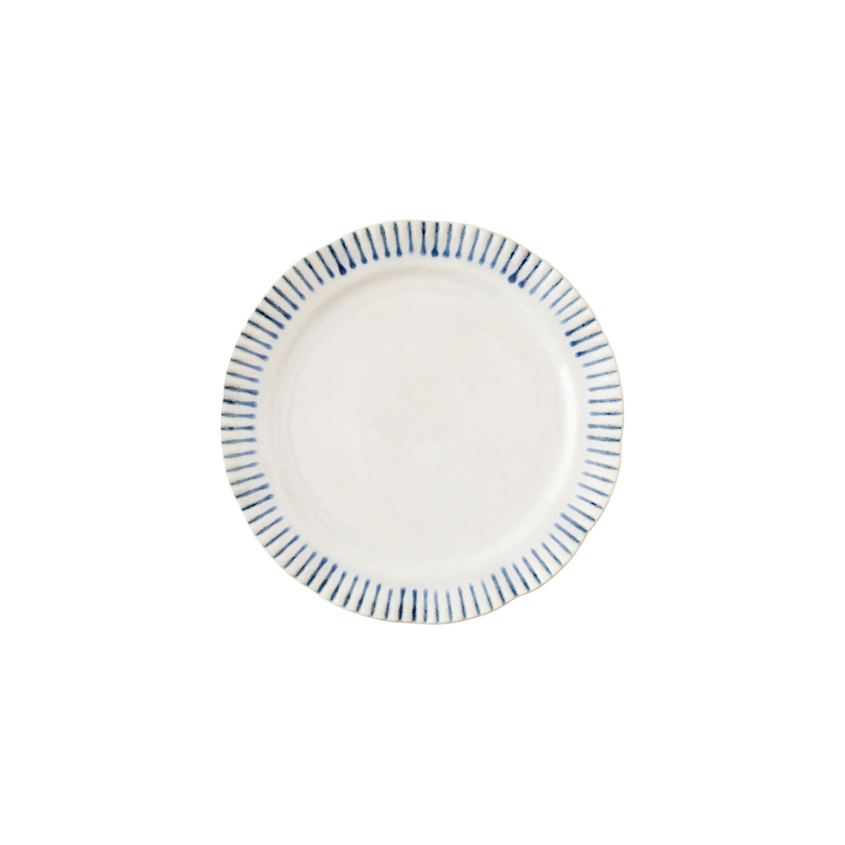 Sitio Stripe Dessert/Salad Plate, shown alone on a white background