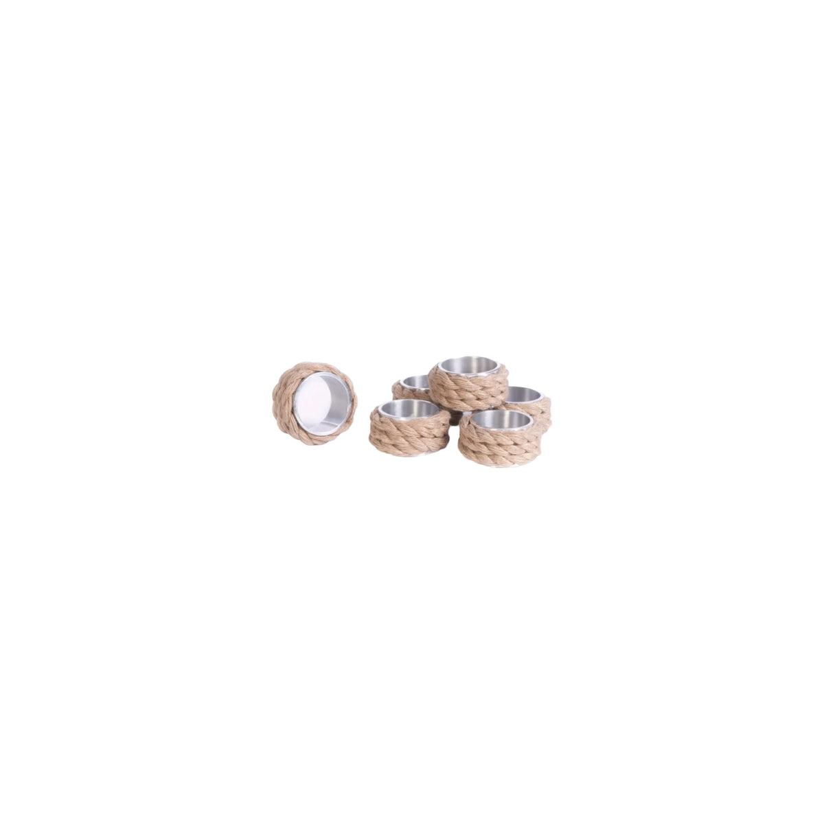 Set of Four Coastal Napkin Rings, shown on a white background