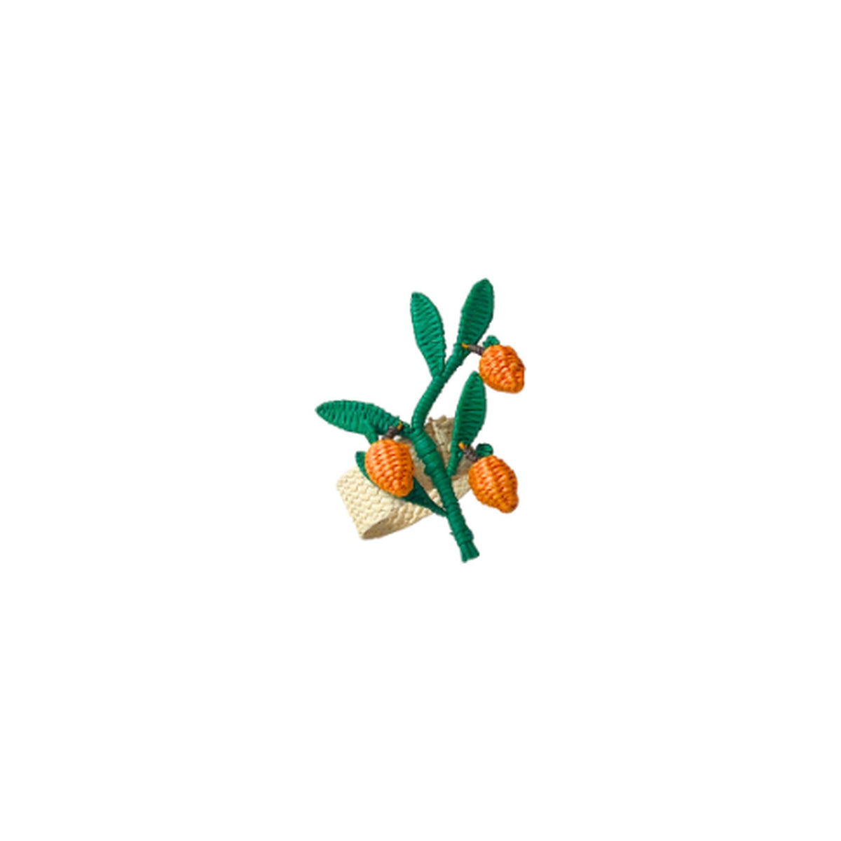 Orange Branch Napkin Ring, Set of 4, shown on a white background