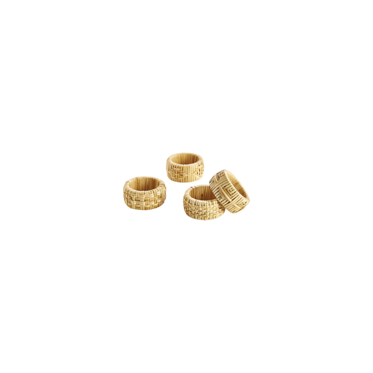 Cane Napkin Ring, Set of 4, shown on a white background