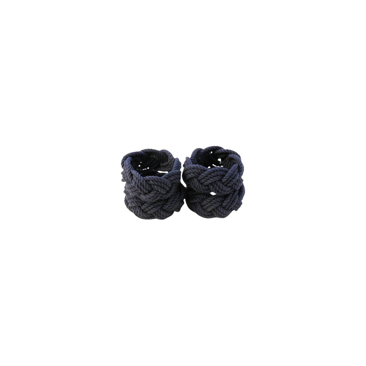 Navy Nautical Napkin Rings, Set of 4, shown on a white background