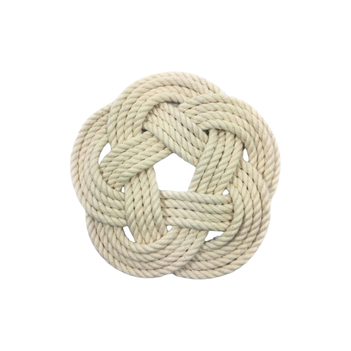 Large Cotton White Trivet, Set of 2, shown on a white background