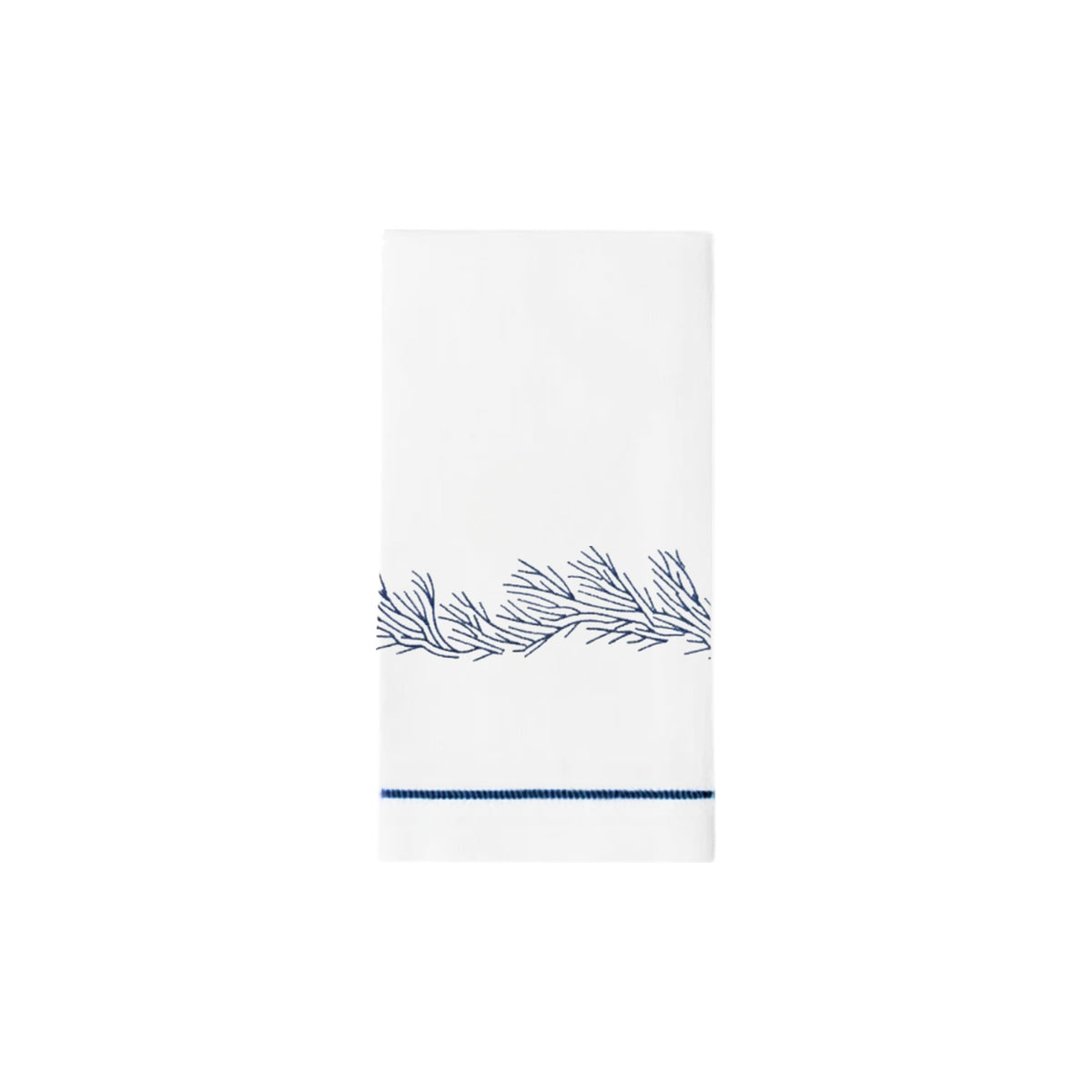 Coral Embroidered Hand Towel, Set of 4, shown on a white background