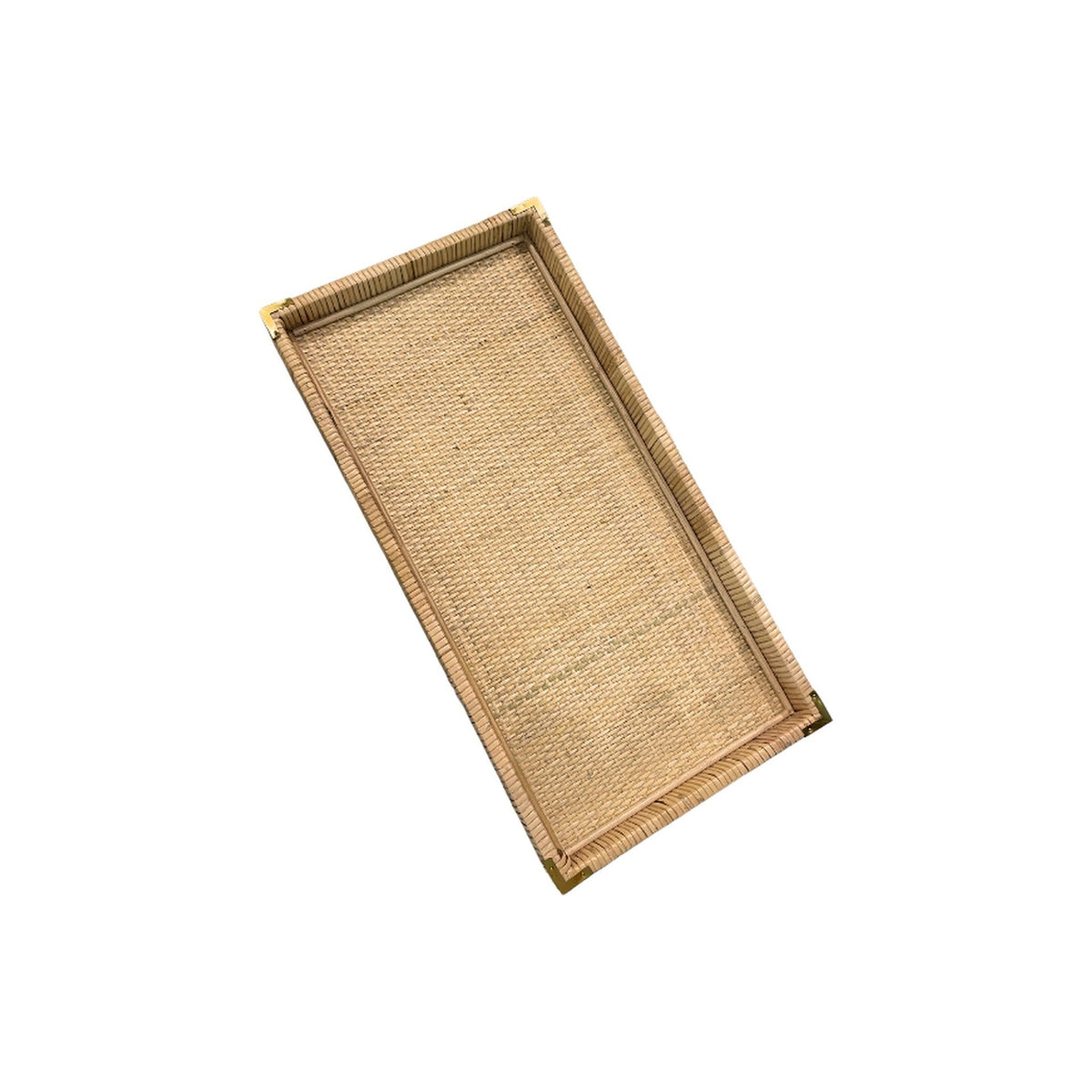 Medium Rattan Tray, shown on a white background