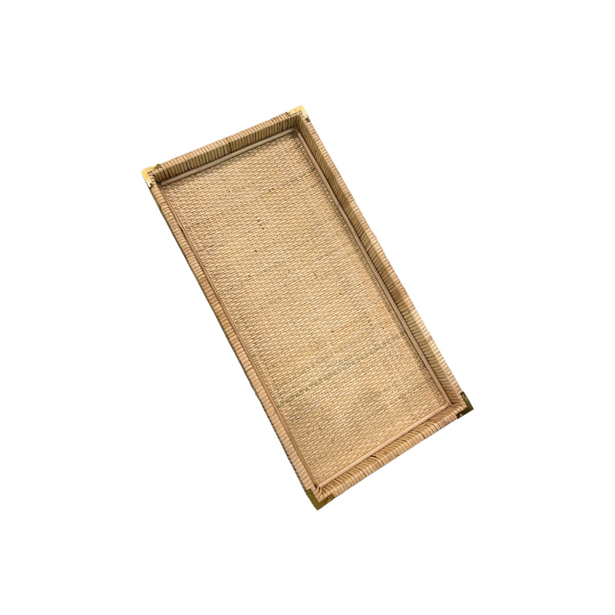 Medium Rattan Tray, shown alone on a white background