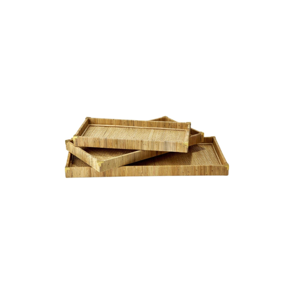Small Rattan Tray, shown on a white background
