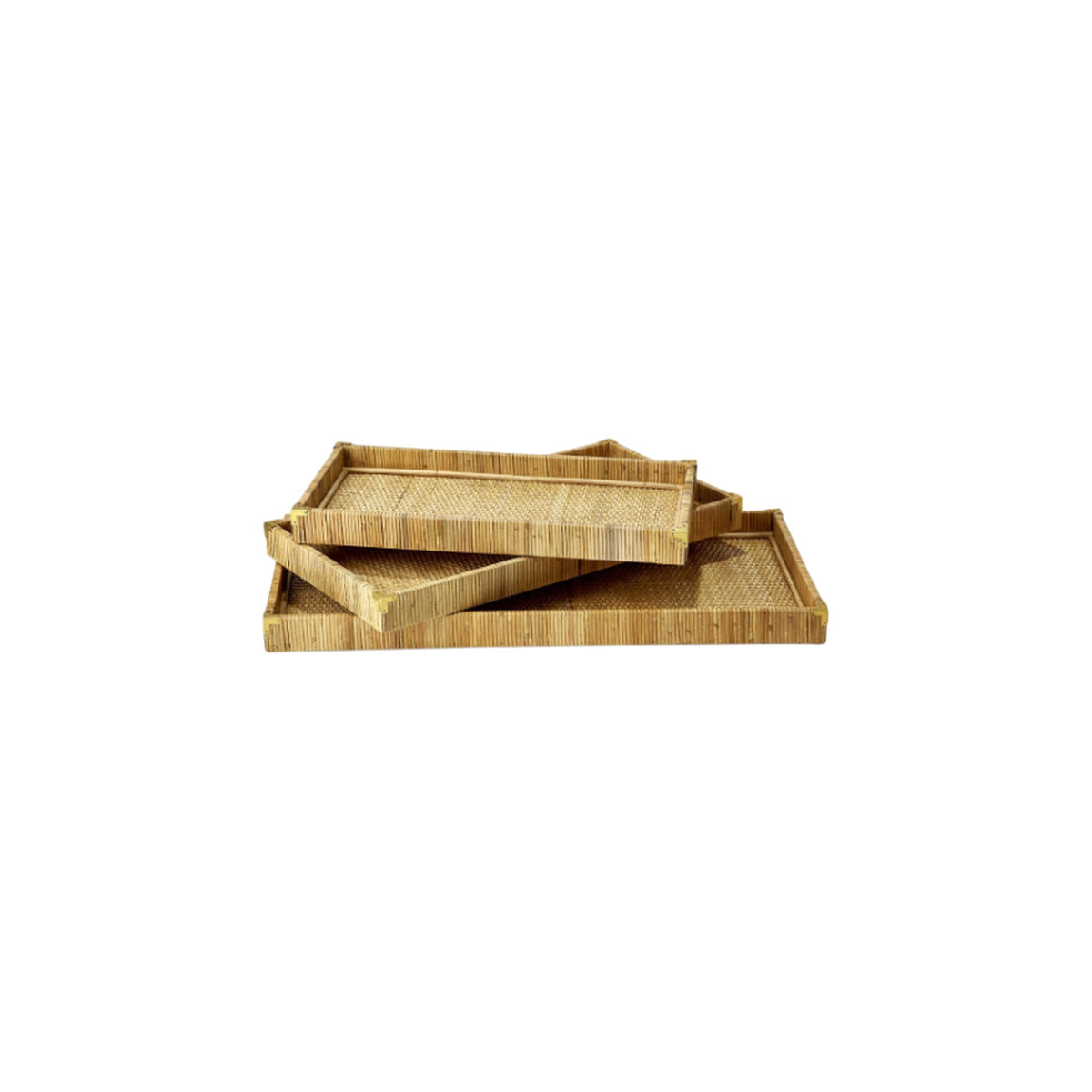 Small Rattan Tray, shown on a white background