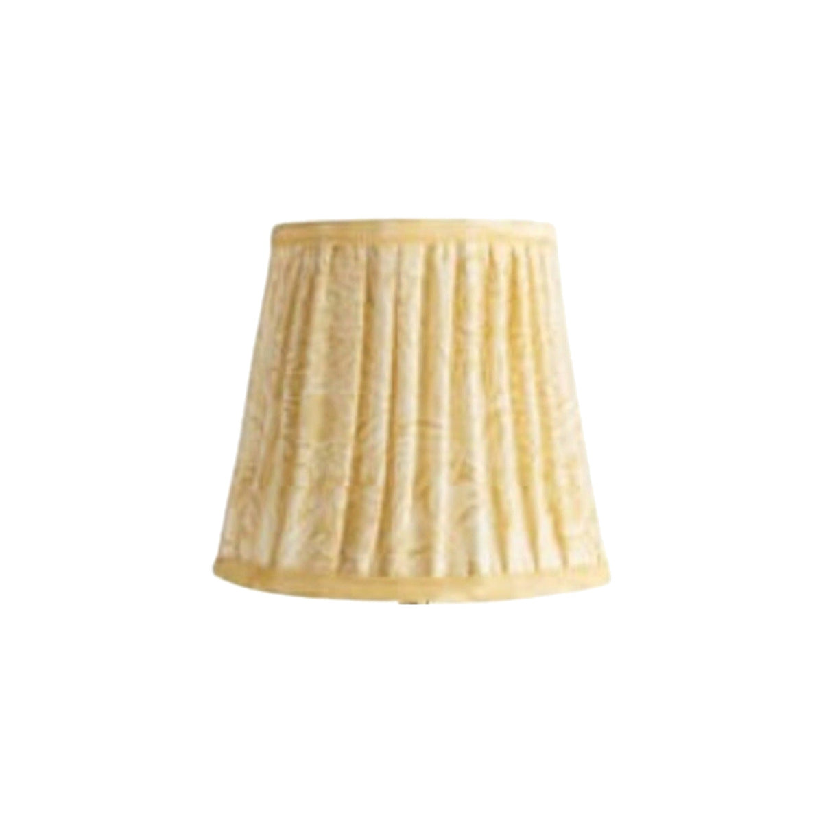 5.5" Tapered Shade in Cowslip Marigold Linen for Rechargeable Lights on white