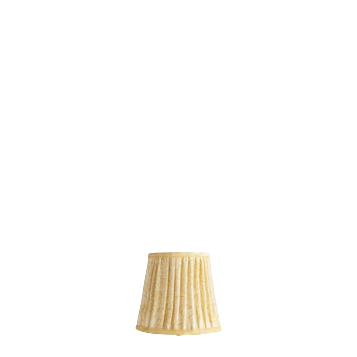 5.5" Tapered Shade in Cowslip Marigold Linen for Rechargeable Lights on white