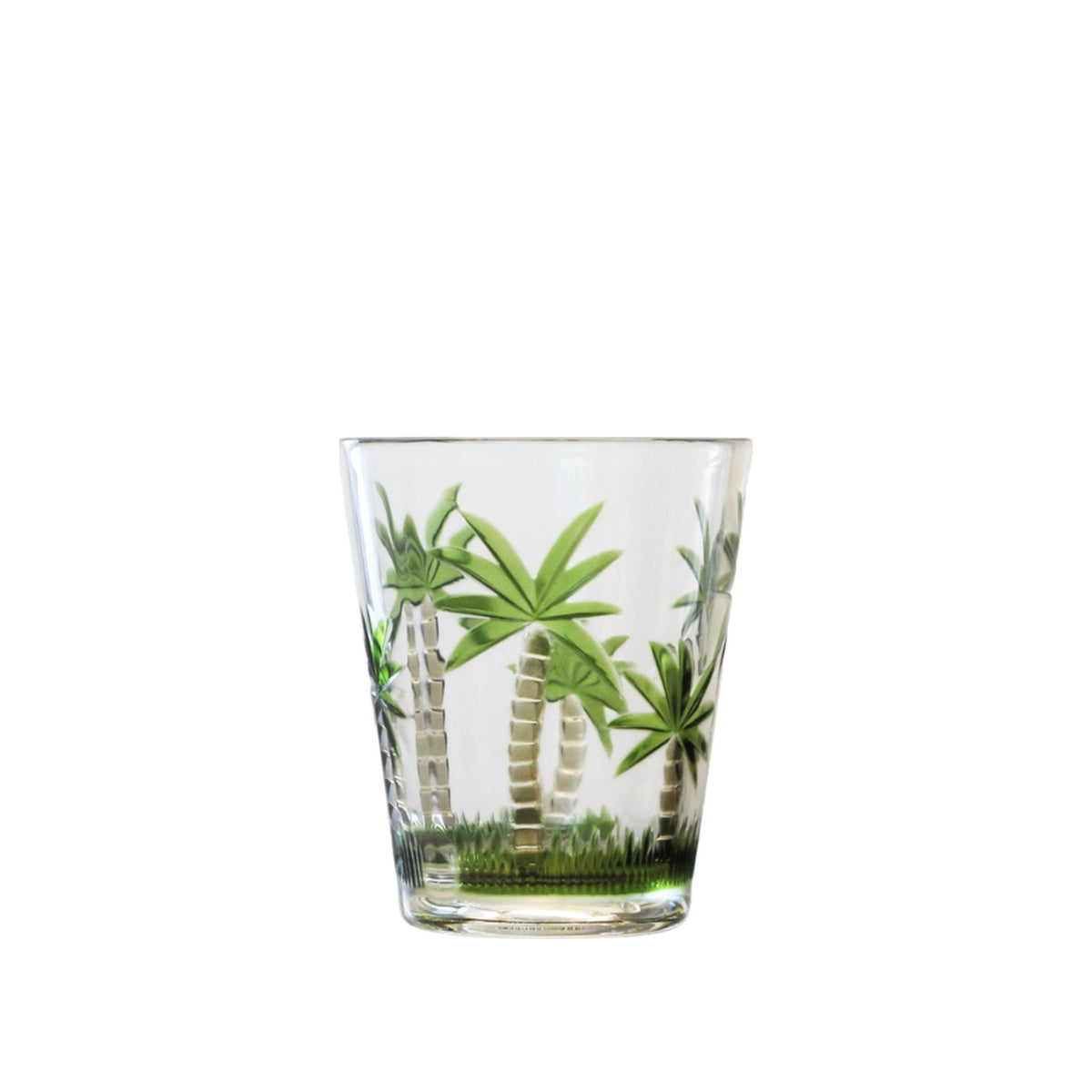 Single Tropical Palm Acrylic Tumbler, shown alone on a white background