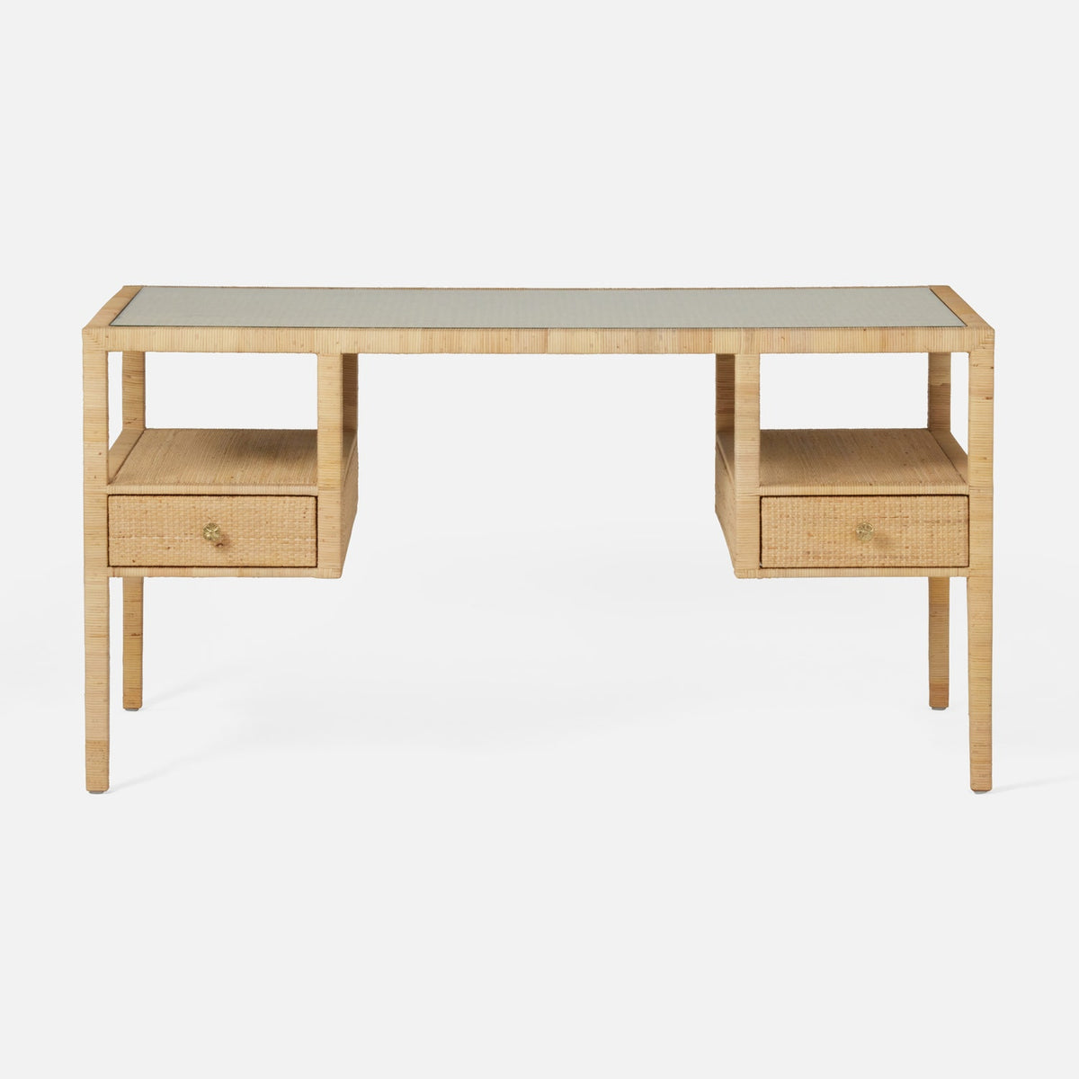 Isla Open Shelves Desk - Natural