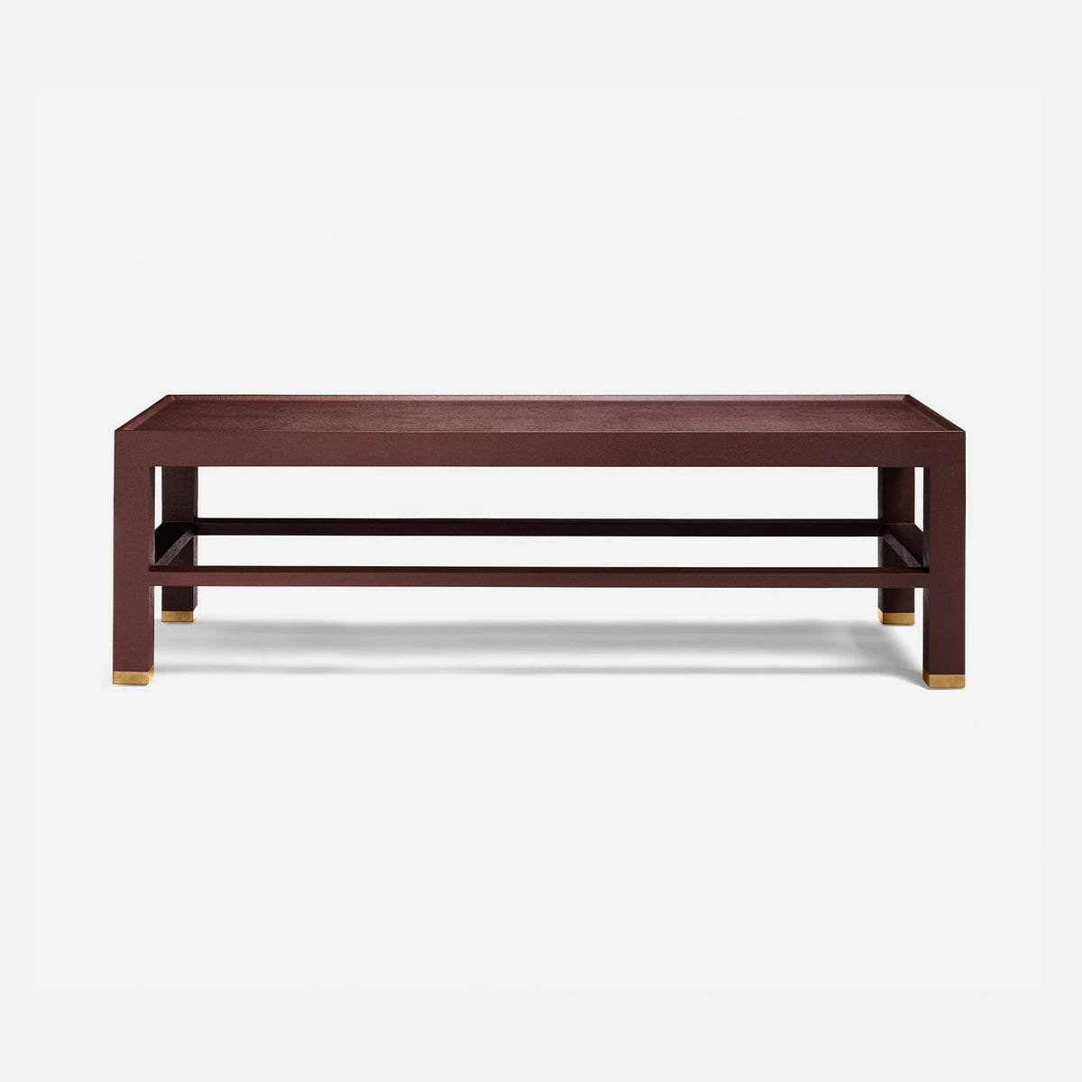 Jarin Coffee Table in Oxblood, 60"L x 24"W x 18"H
