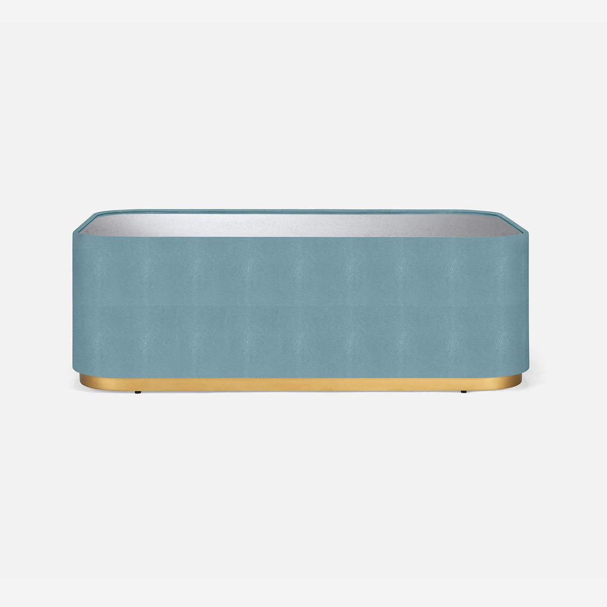 Kellan Coffee Table in Powder Blue, 52"L x 30"W x 17"H