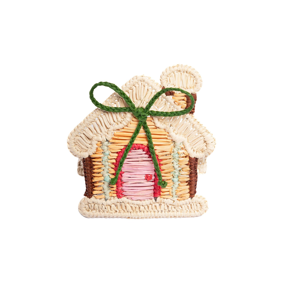 Gingerbread House Napkin Ring, Set of 4, shown on a white background