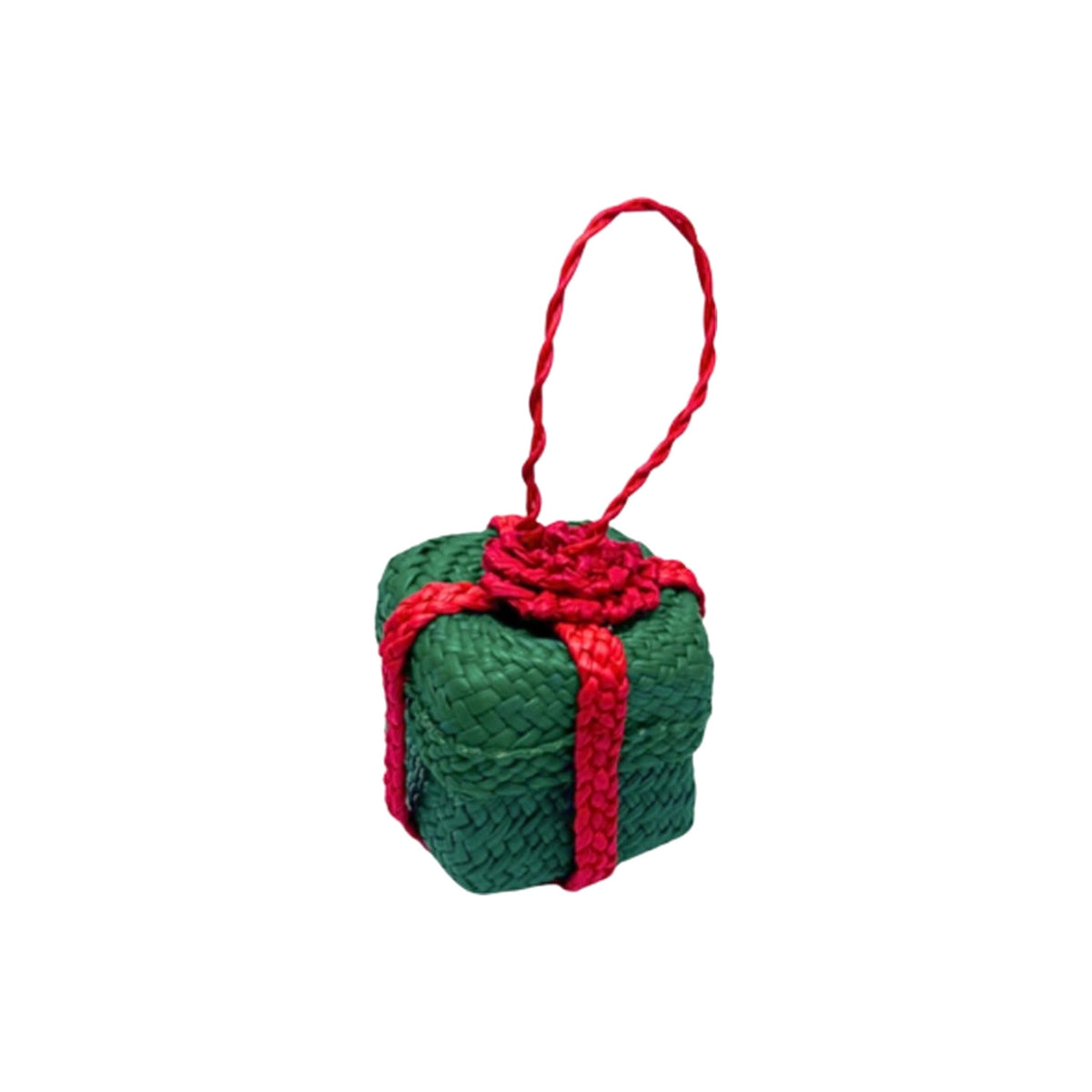 Present Ornament shown on a white background