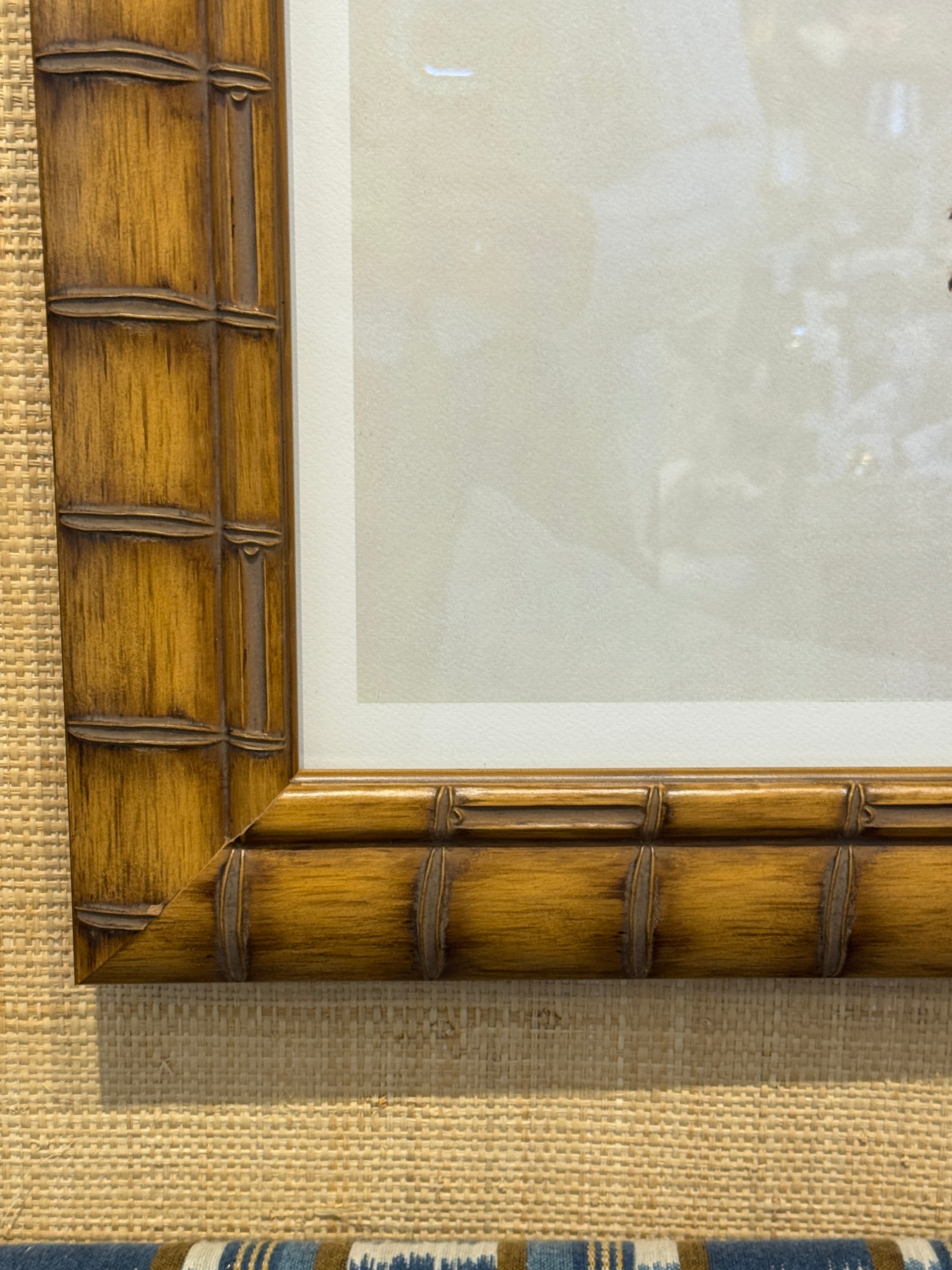 Anglo Indian Monkey in Wide Tusk Bamboo Frame