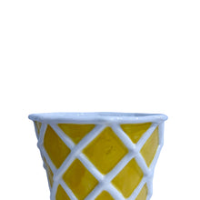 Yellow Bamboo Cache Pot