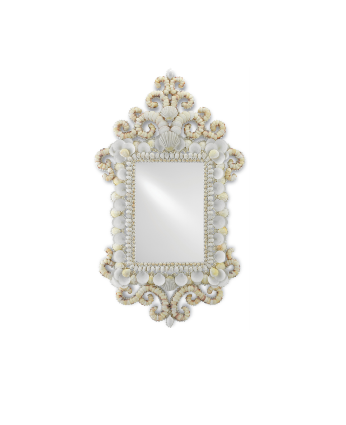 White Shell Mirror