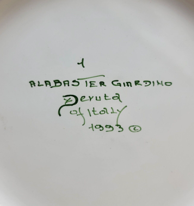 Vintage Alabaster Giardino Dinner Plate