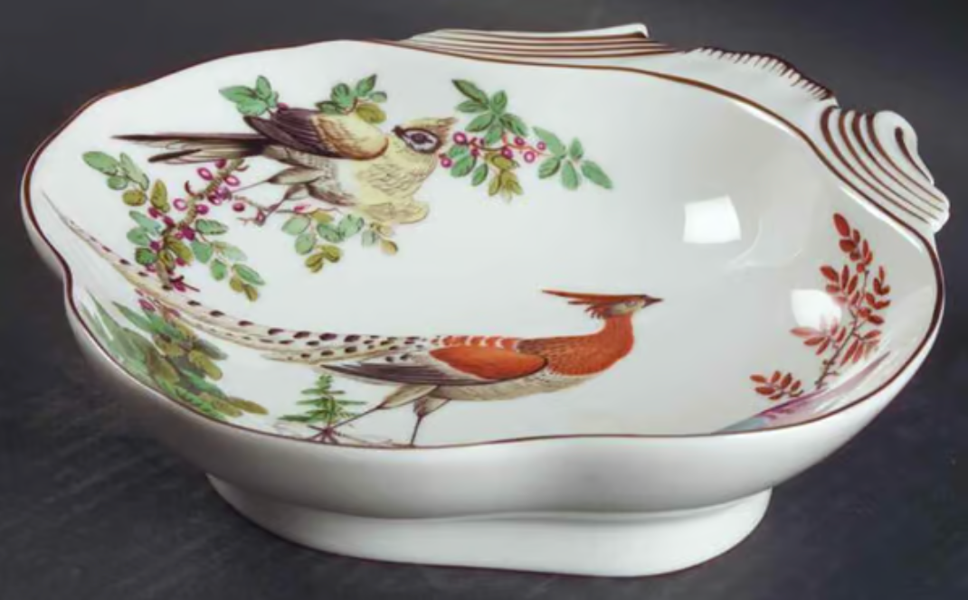 Mottahedeh Shell Shaped Dish Chelsea Birds