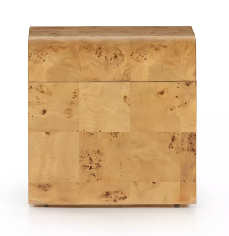 Natural Burlwood End Table