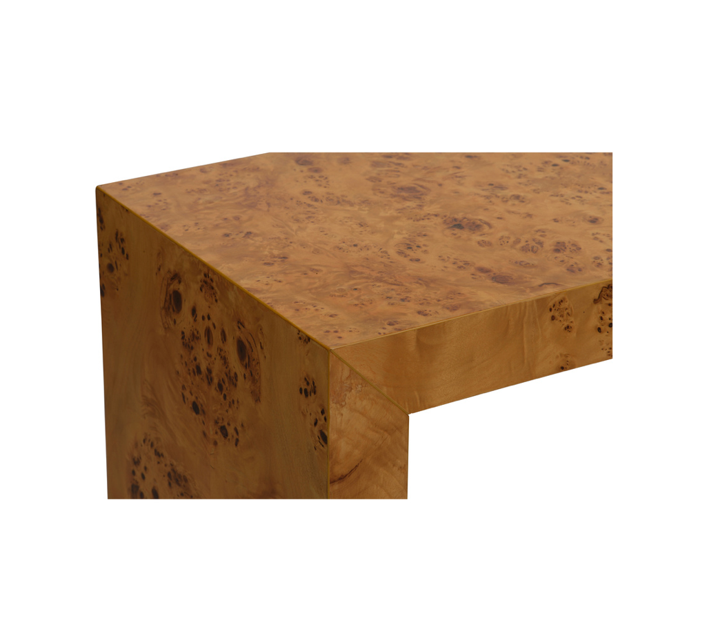 Burlwood Console Table