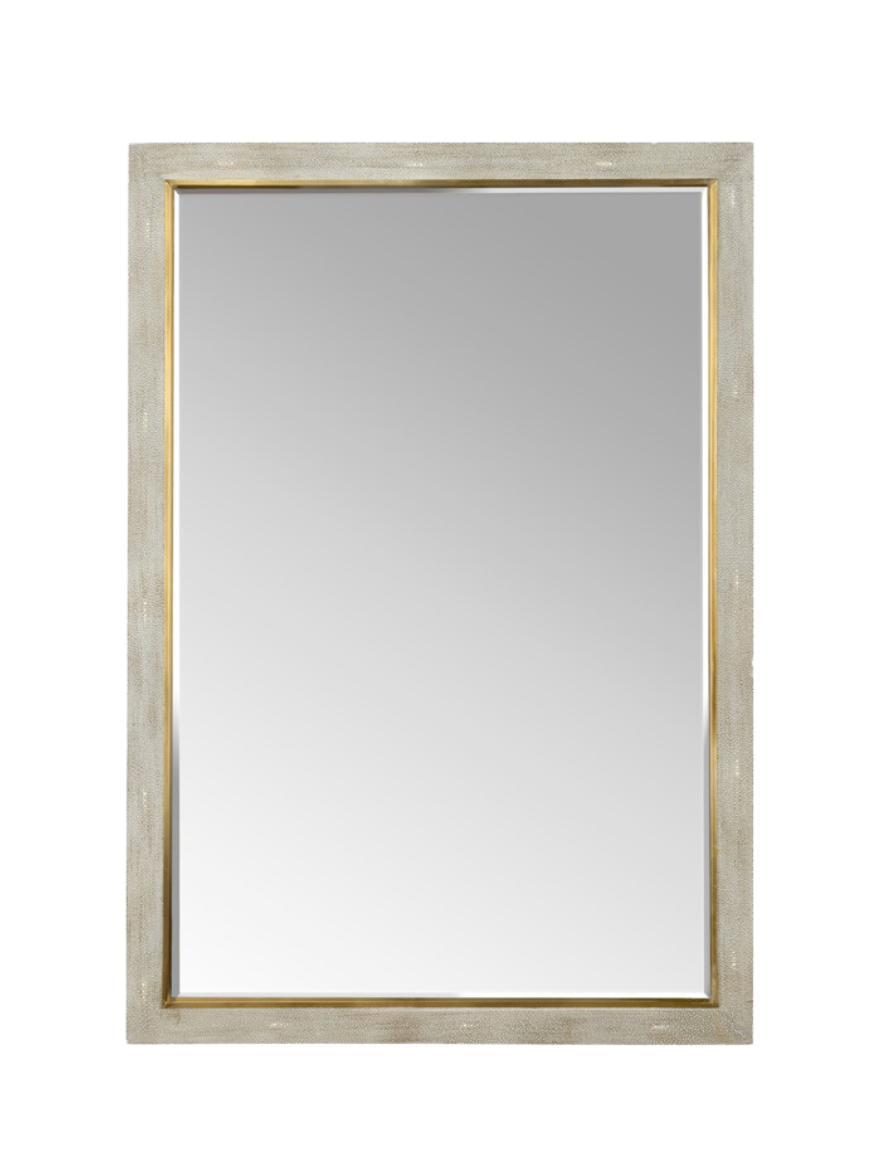 Gray Shagreen Mirror