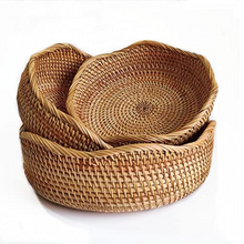 Woven Rattan Nesting Baskets Set of 3
