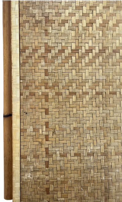 Vintage Mid Century Bamboo Parquetry Side Table/Nightstand in the Style of Ficks Reed