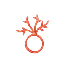 Handmade Coral Napkin Ring, Set of 4
