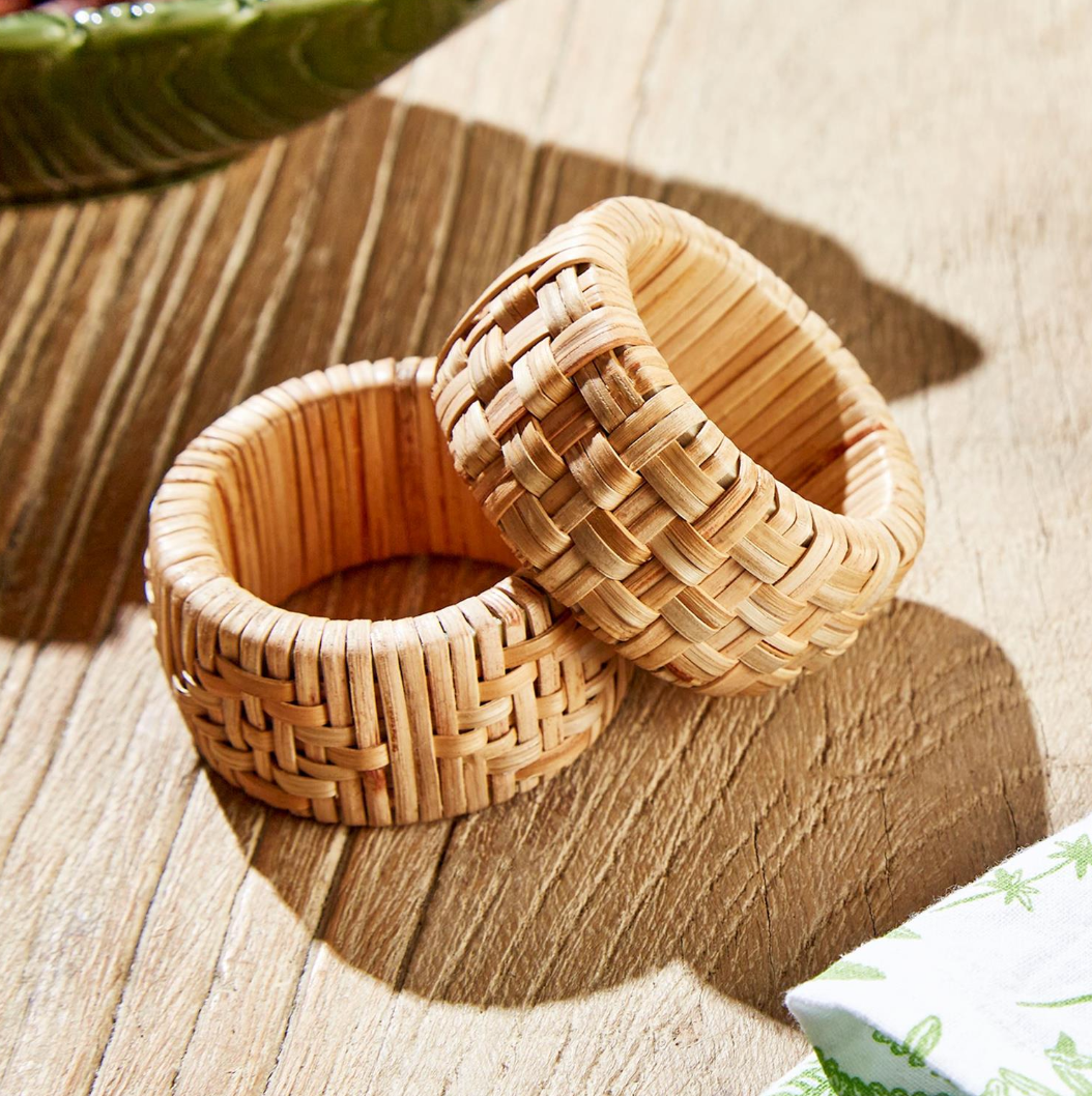 Cane Napkin Ring, Set of 4