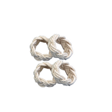 White Nautical Napkin Rings, Set of 4