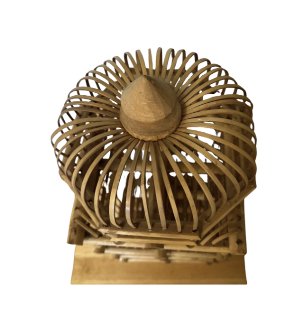 Vintage Bamboo Pagoda Wine Rack