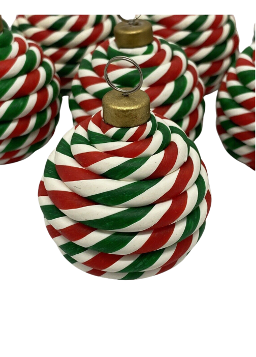Vintage Department 56 Candy Swirl Place Card Holders, Set of 4