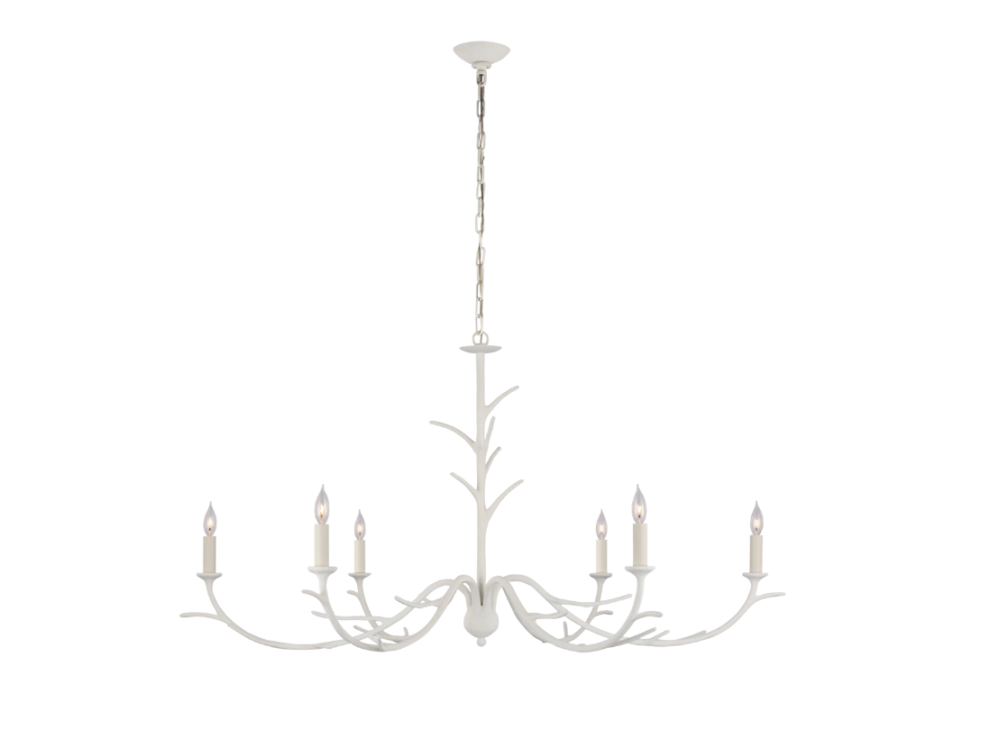 Large White Antler Chandelier
