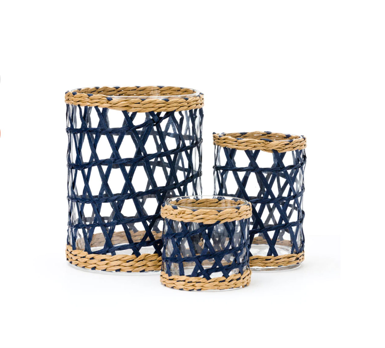 Medium Navy Wicker Hurricane