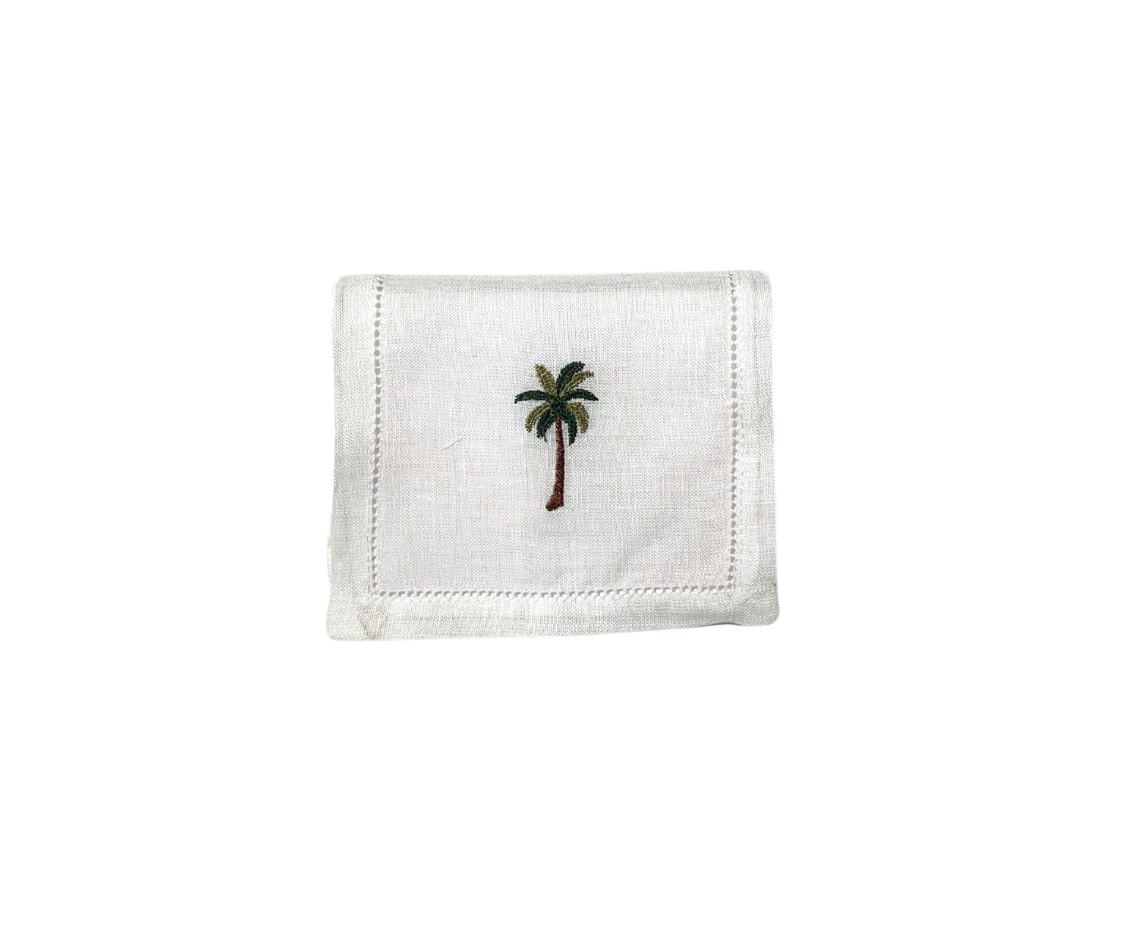 Palm Tree Cocktail Napkins, Set of 4
