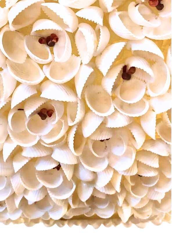 Elaborate Vintage Handmade Seashell Chandelier