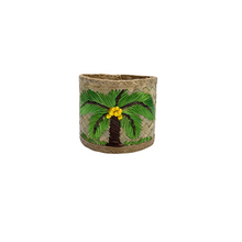 Palm Embroidered Candle Holder
