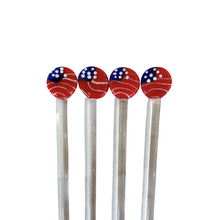 American Flag Swizzle Stirrers, Set of 4
