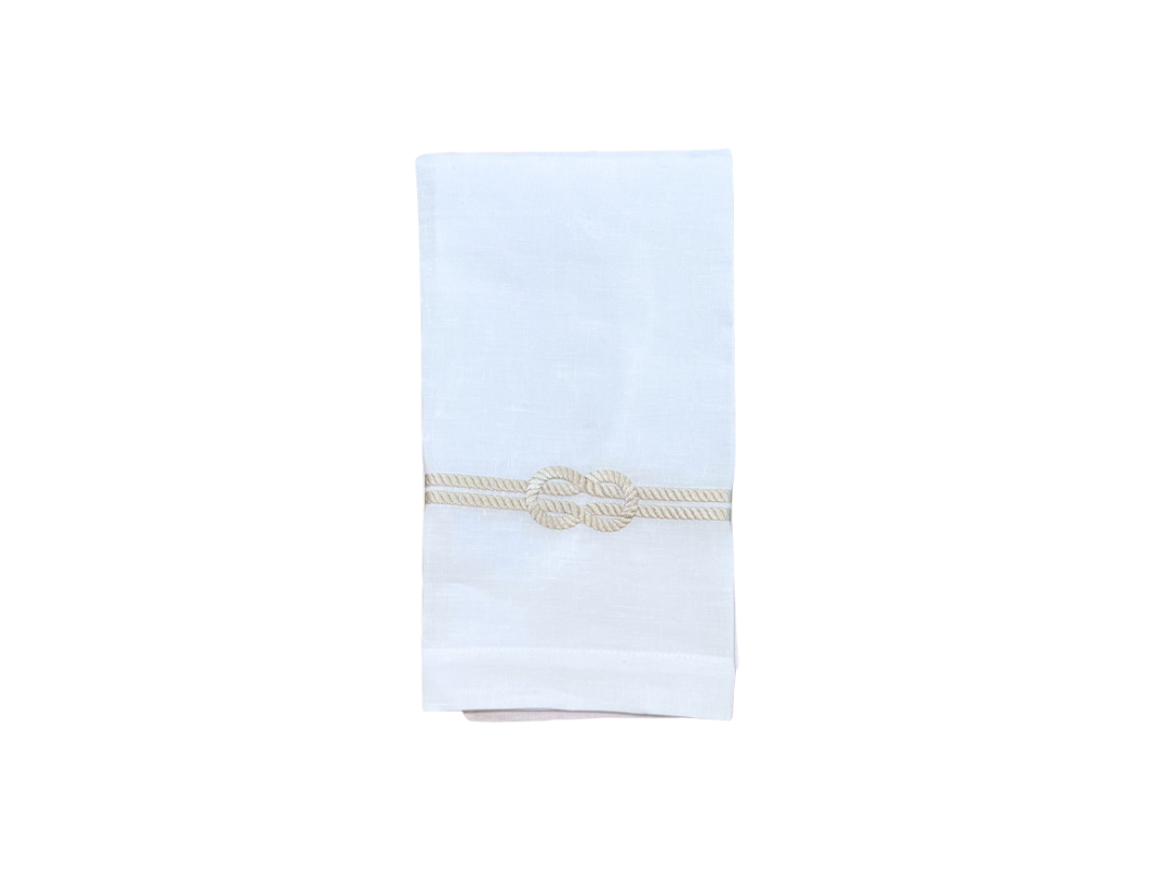 Rope Embroidered Hand Towel, Set of 4