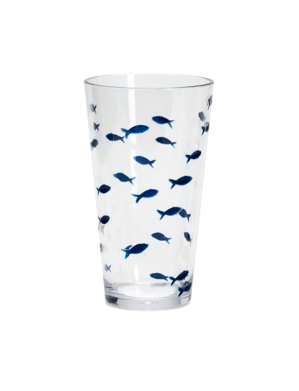 Blue Fish Acrylic Drinking Glass, Set of 2